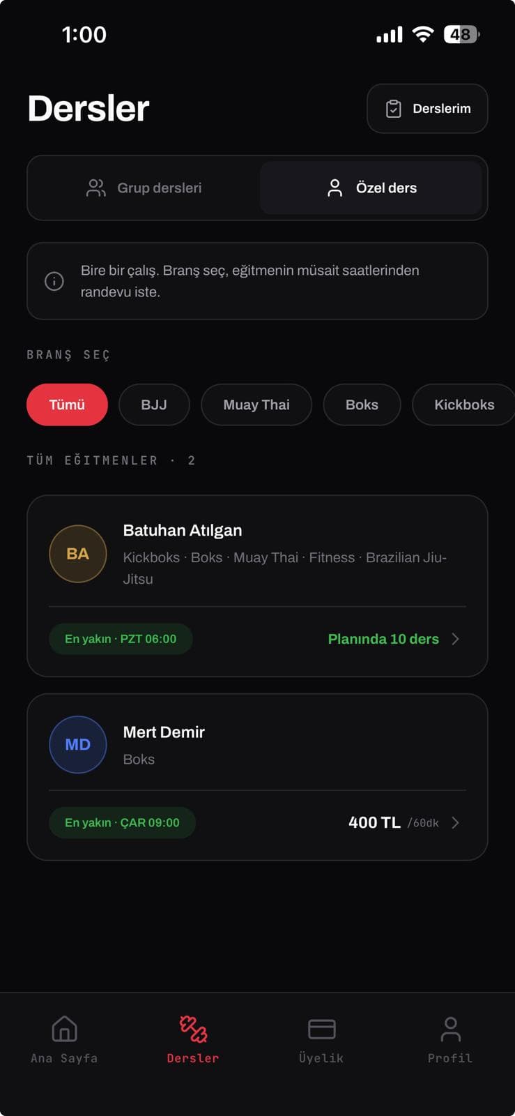Ders programı